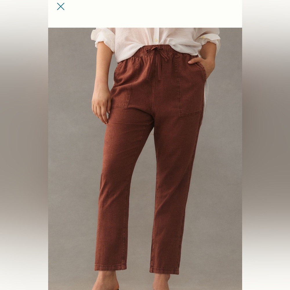 Pilcro linen drawstring pants